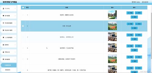 java ssm計(jì)算機(jī)畢業(yè)設(shè)計(jì)java軟件學(xué)院門(mén)戶(hù)網(wǎng)站u09k9
